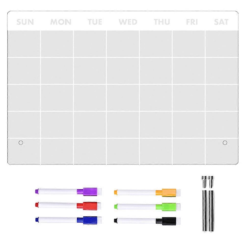 Transparent Acrylic Writing Board Desktop Whiteboard for Office 3Sets