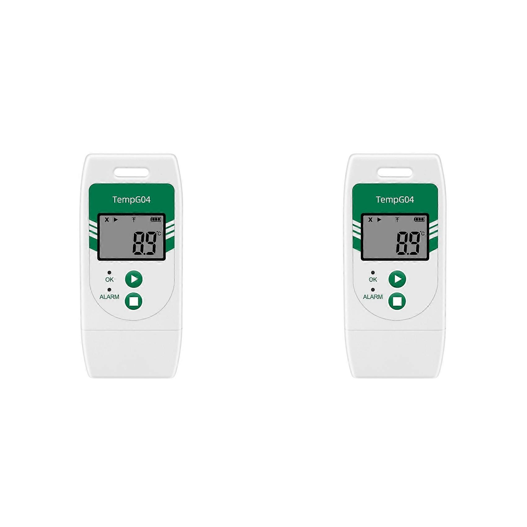 2X TempG04 USB Temperature Data Logger Export to CVS&PDF 32000 Points Capacity