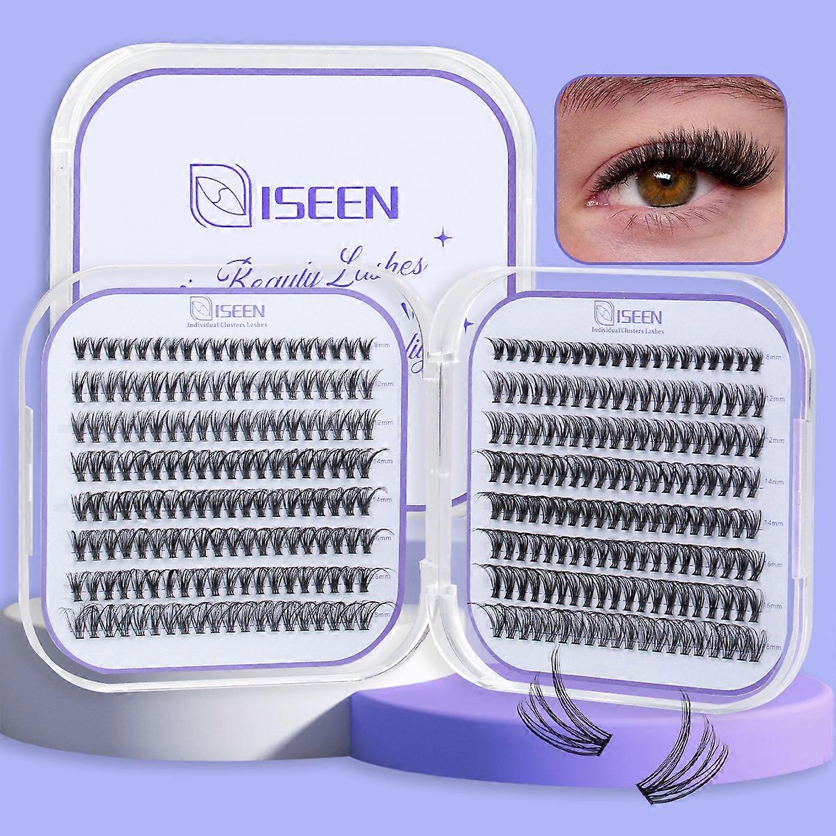 Eyelash Clusters Wispy Individual Lashes Natural Look Lash Extension Mix Length DIY Cluster Eyelash Extensions for Beginners