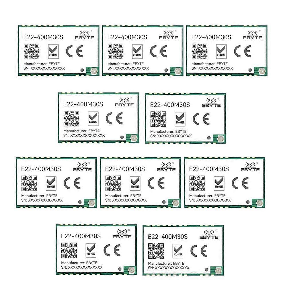 EBYTE 10PCS SX1268 433MHz RF Module Development Board 12km Range, 32M High-Precision TCXO EBYTE E22-400M30S, IPEX, SPI Interface
