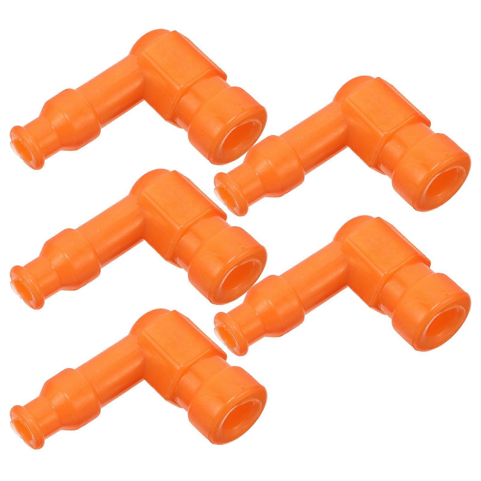 Plug Cap Protector for with Waterproof and Durable Rubber Construction Orange Color Fits Most Models 5 Pieces