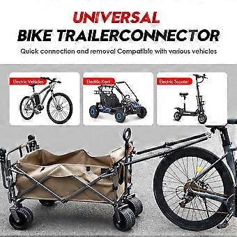 Conector de enganche para remolque de bicicleta, remolque de bicicleta plegable portátil universal con abrazaderas de liberación rápida para caravana de camping.