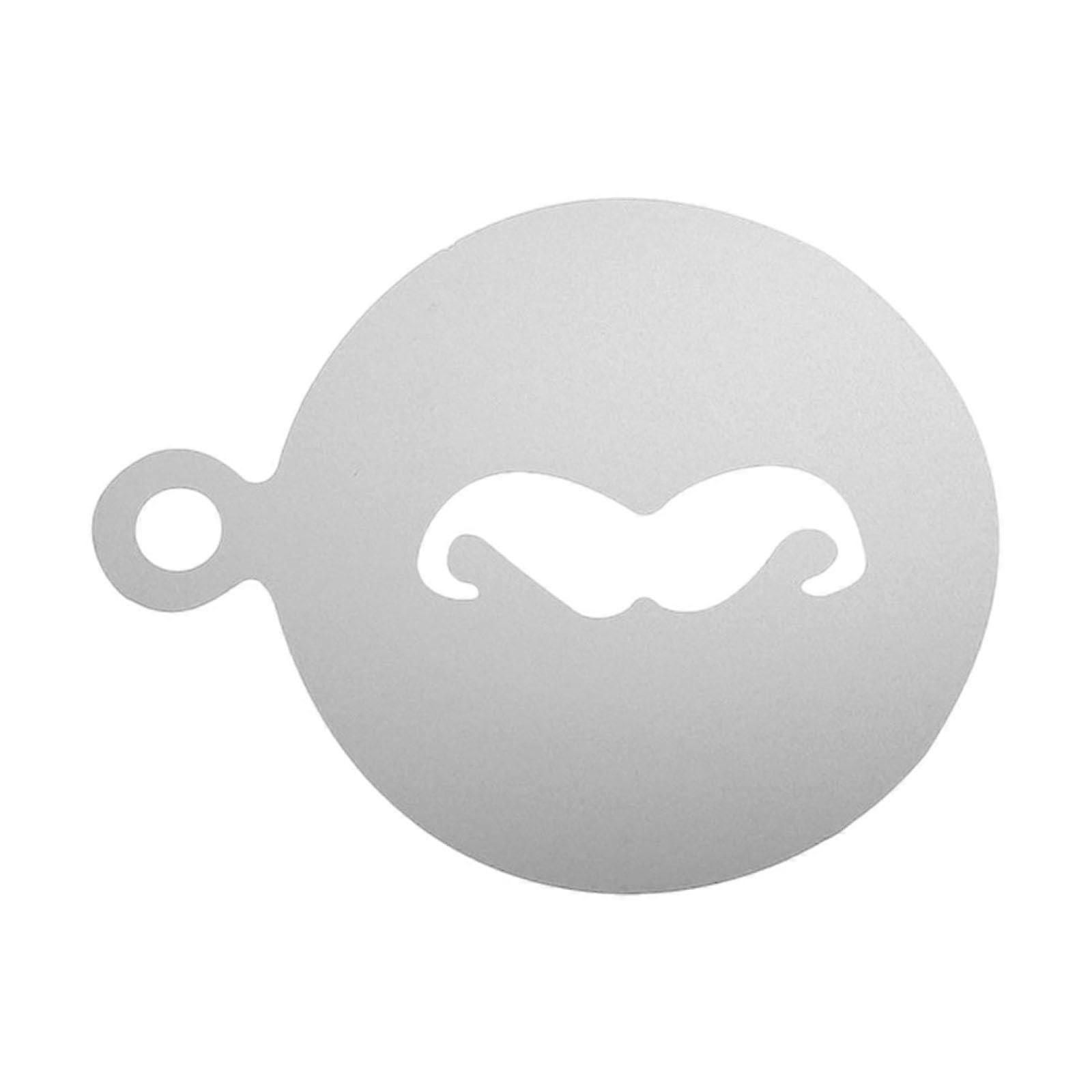 Reusable Stainless Steel Latte Art Stencil for Coffee and Cake Decoration with Precise Patterns