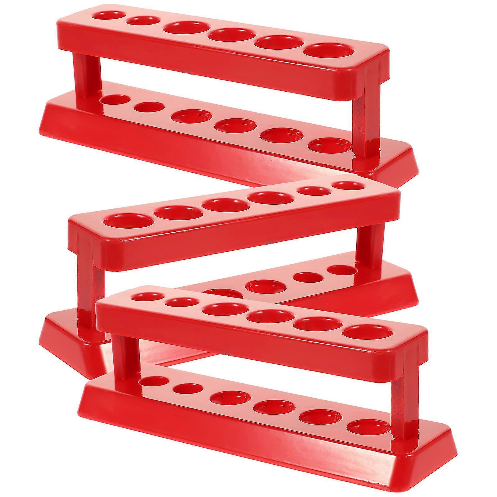 Test Tube Rack Plastic Organizer for Teaching Use 3Pcs School Laboratory