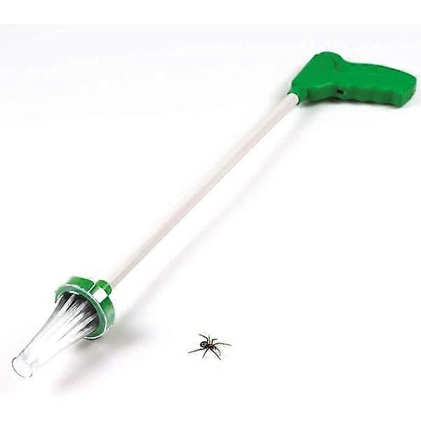 Spider catcher, Extra long insect catcher with handle for safe and humane removal of spiders and insects green