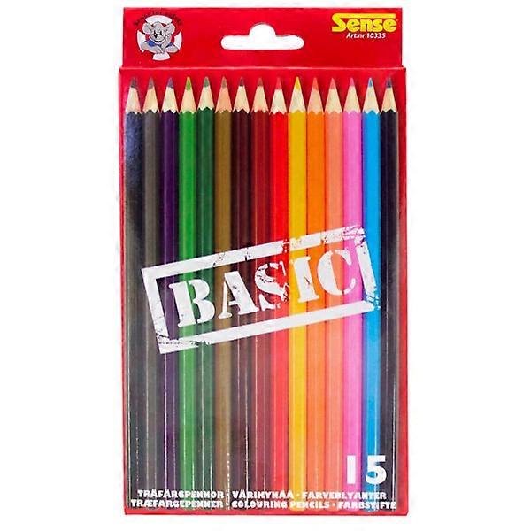Sense Träfärgpennor Basic 15-Pack