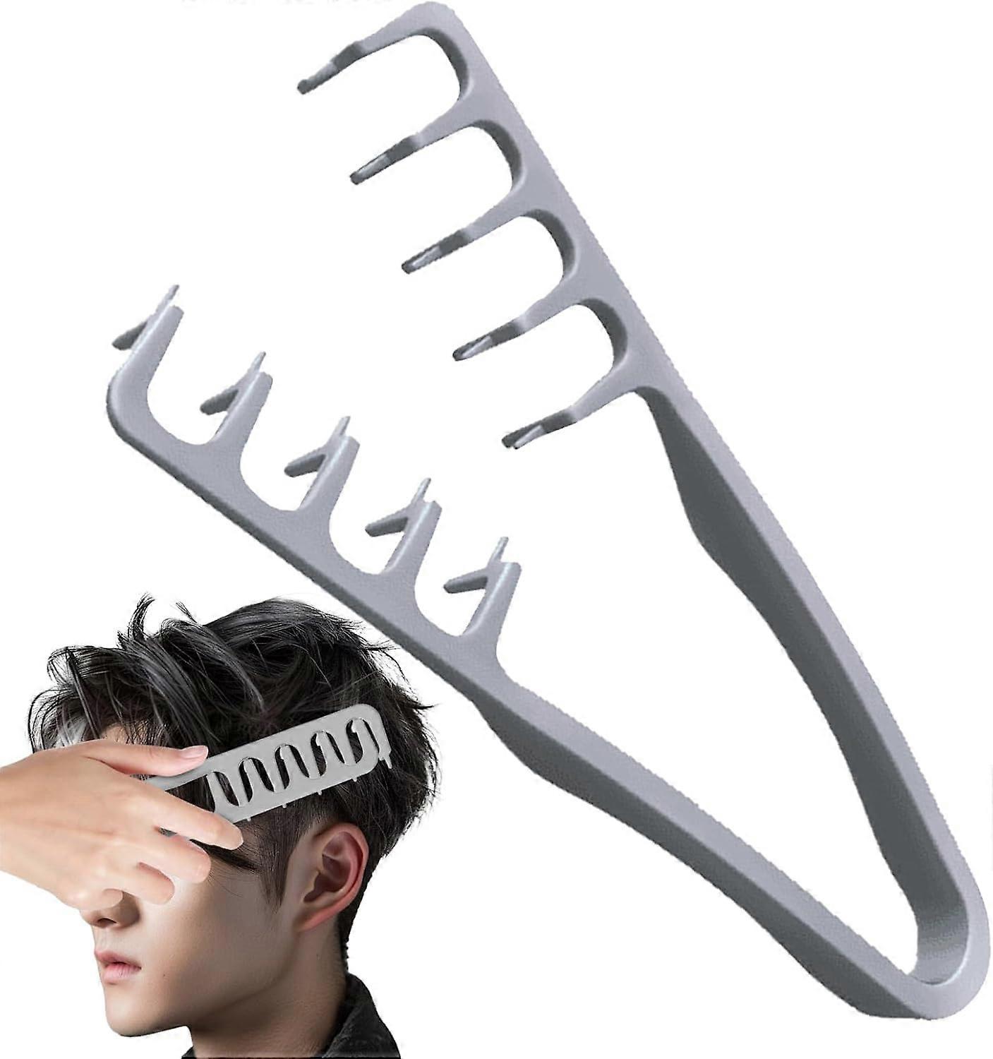Volumizing Hair Comb with WideTooth Design for Instant Root Lift and Men's Fluffy Styling, Gray