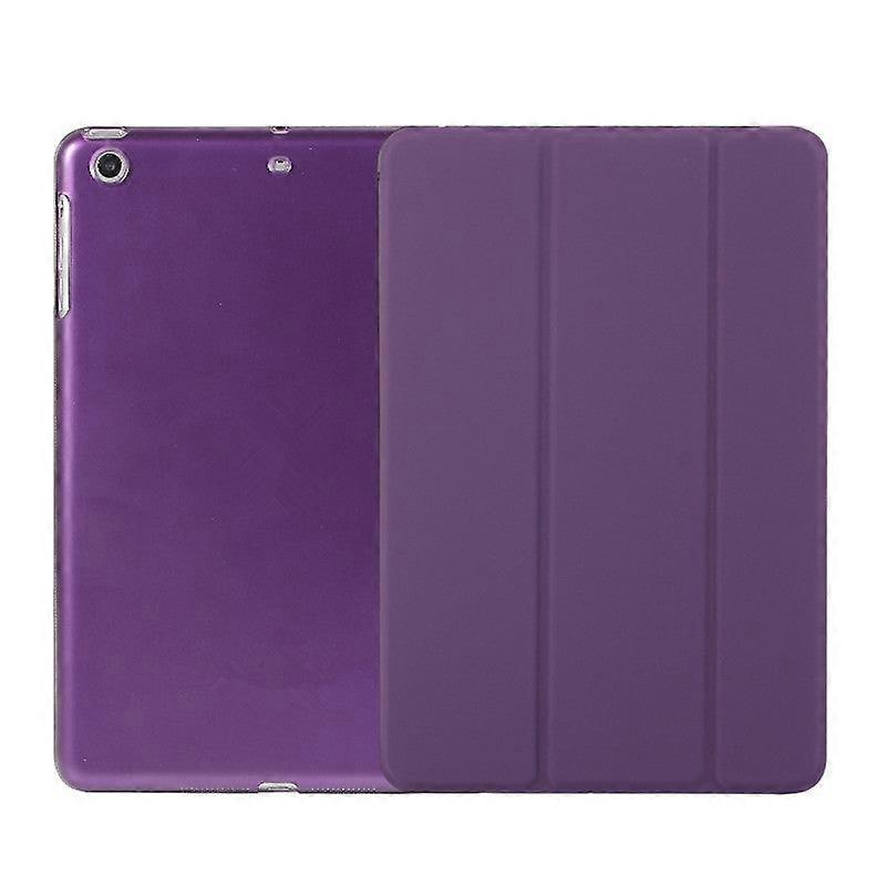 Case For Ipad 2/3/4 4-fold Purple One-piece Mini Smart Sleep Leather Thin