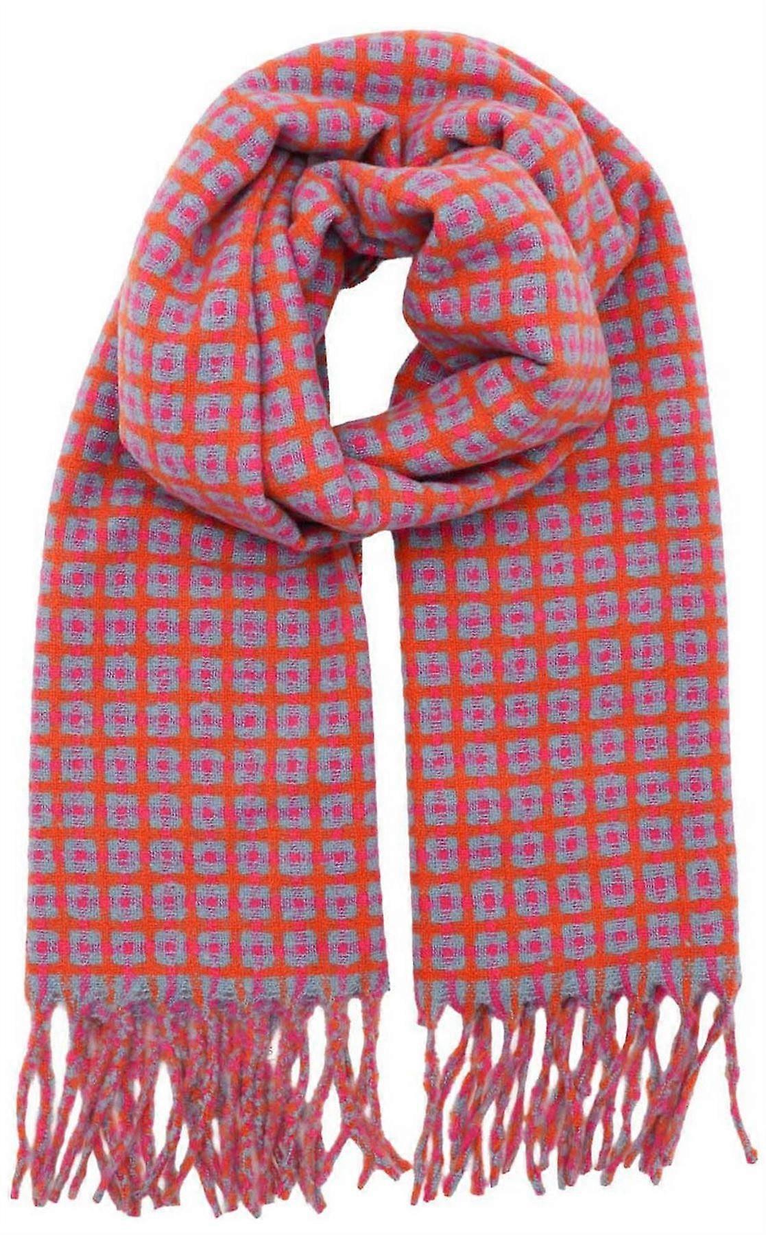 Zelly Cubes Winter Weight Scarf - Hot Pink