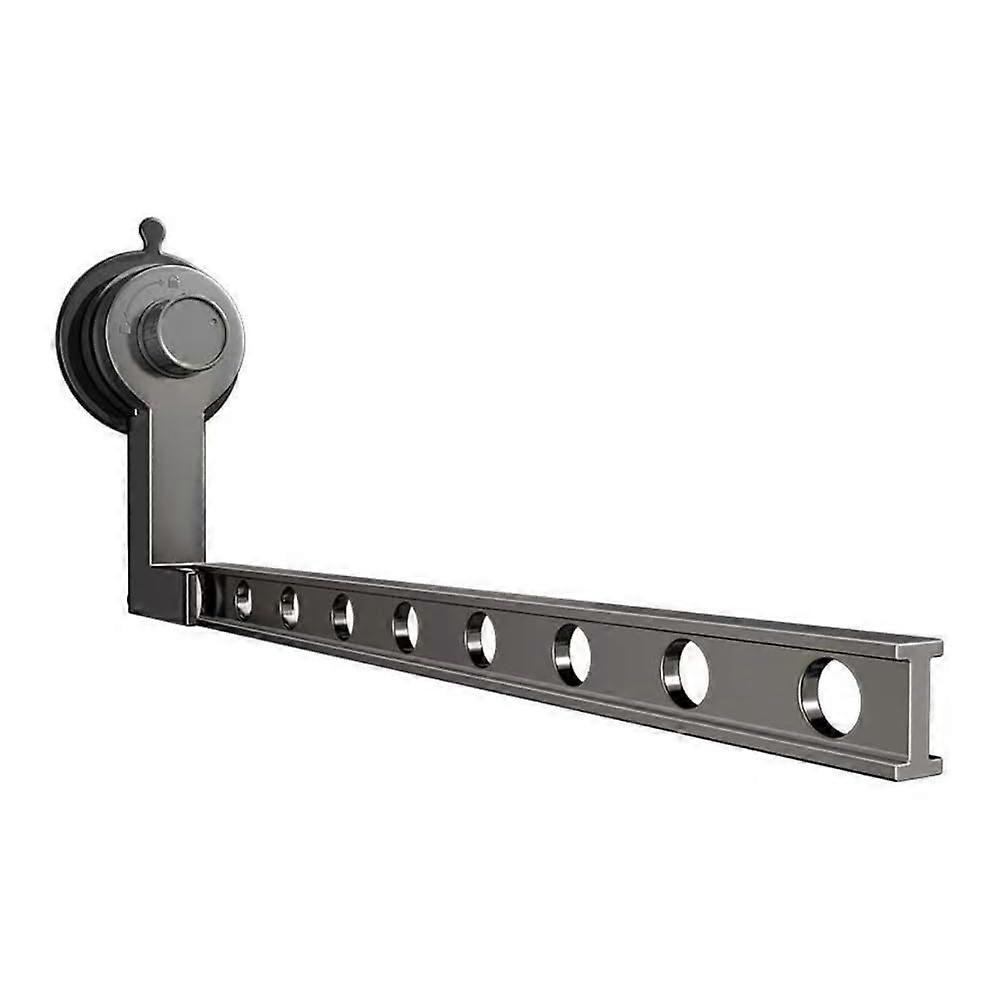 Wall Mounted Clothes Drying Rack with Suction Cups, SpaceSaving NoDrill Hanger for Balcony