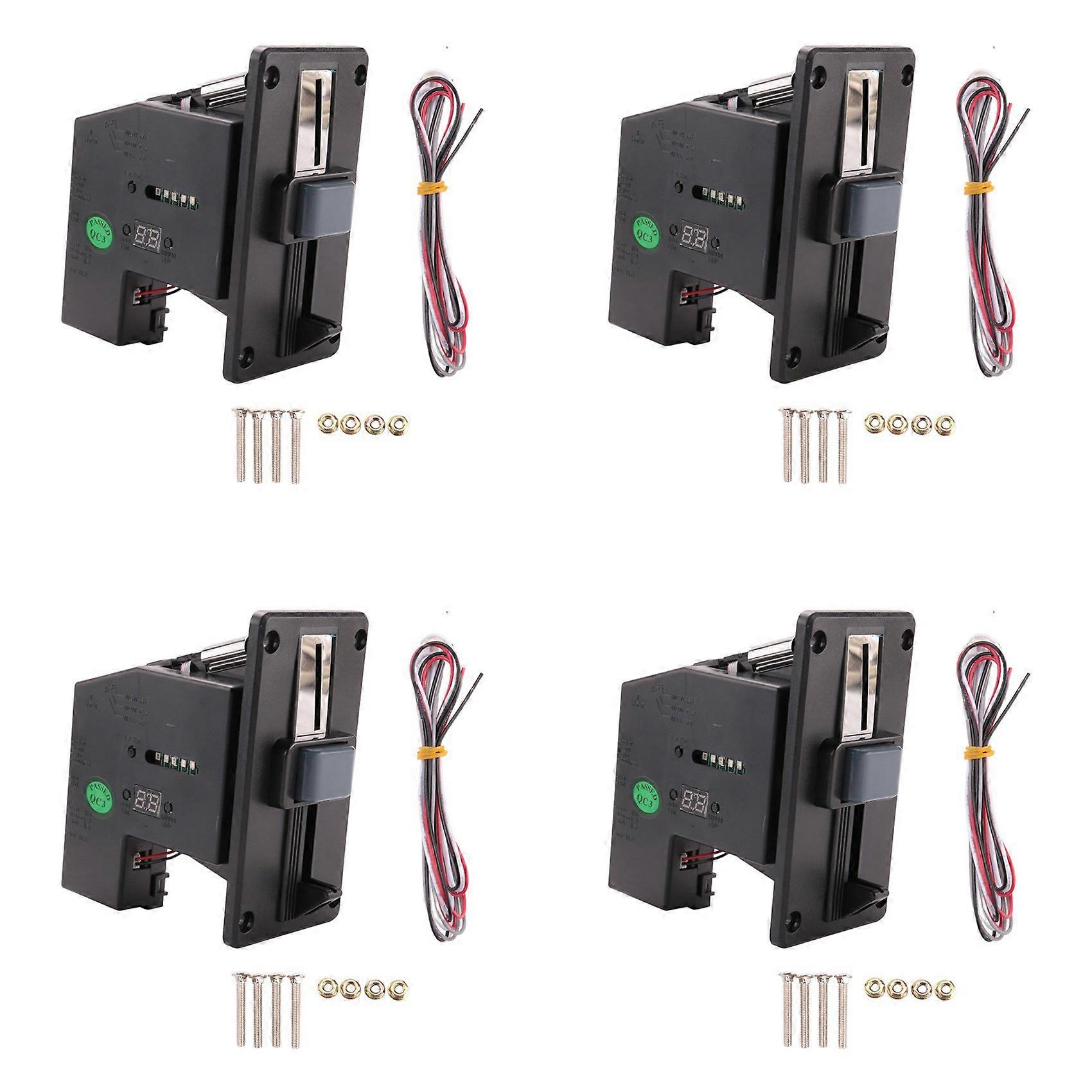 4X Multi Coin Acceptor Coin Pusher Memory for Vending Machine Arcade Game Ticket Exchange