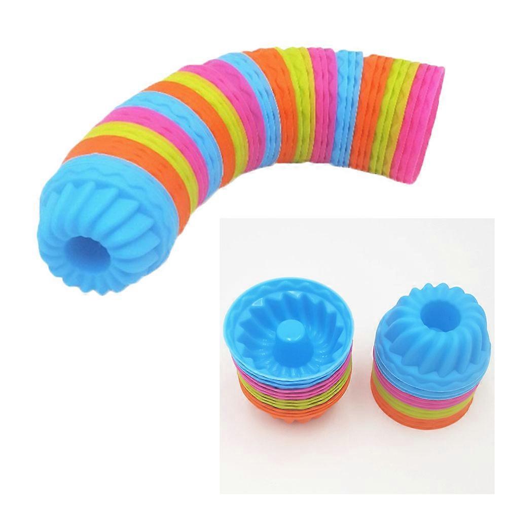 Silicone Molds Thread Shape for Baking Use 12Pcs Reusable Cake Jelly Moulds