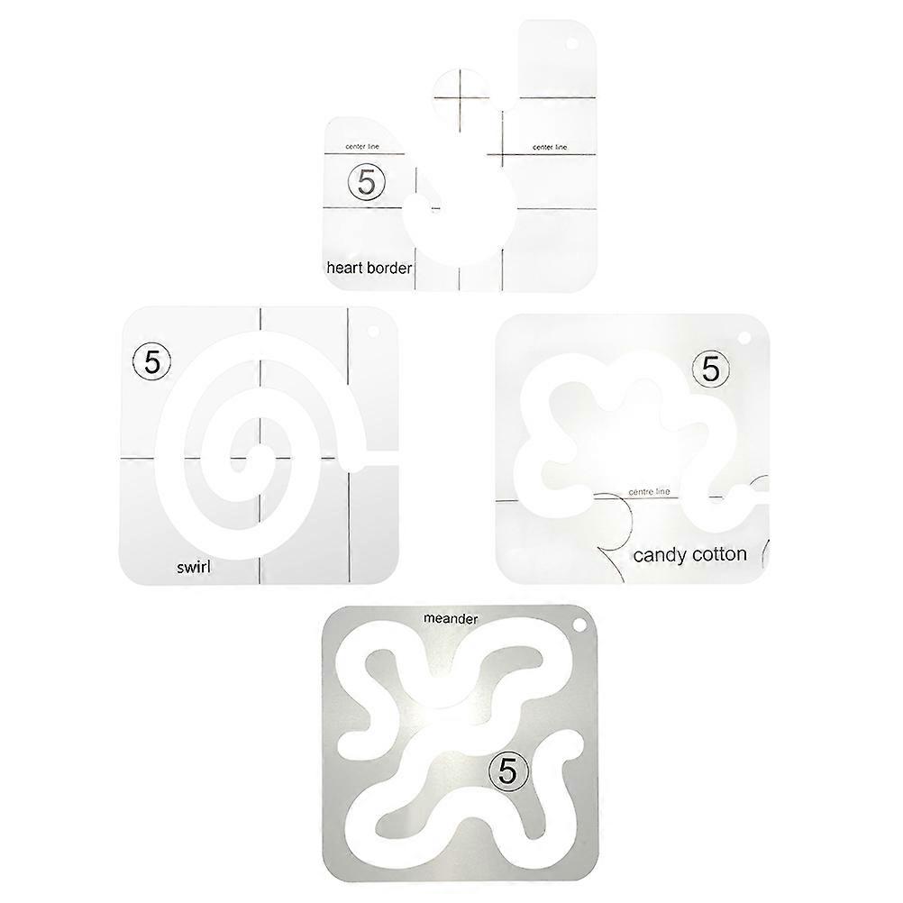 Patchwork Ruler Acrylic Sewing Tool for Quilting Meander 4Pcs Set