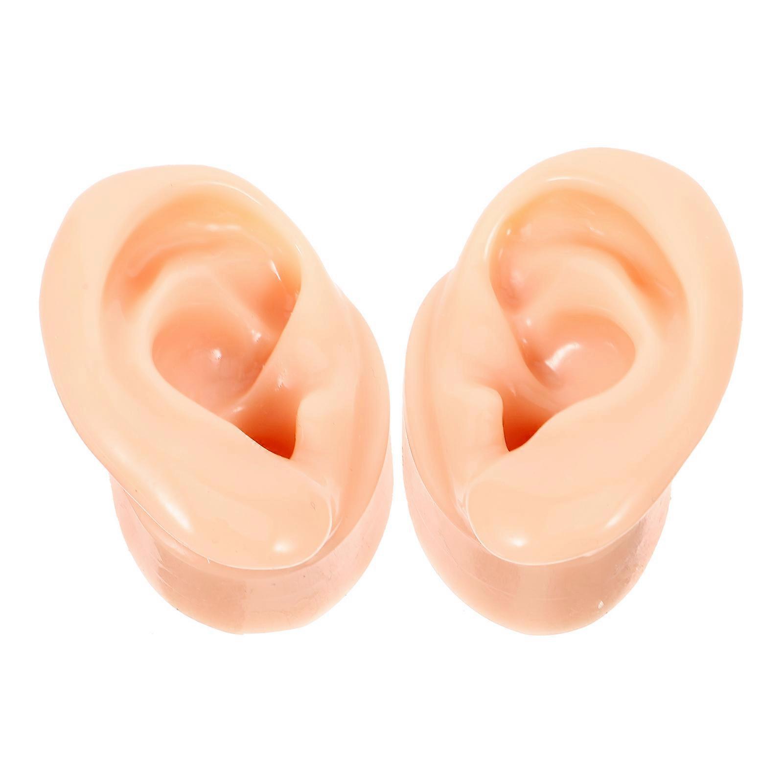 Earrings Display Props for Display Use 2Pcs Silicone Ear Models Assorted Color