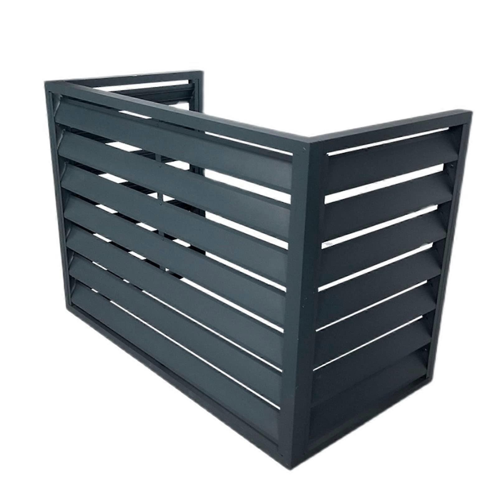 AC Unit Cover Weatherproof Aluminum Mini Split Heat Pump Protection with Debris Blocking Louvers
