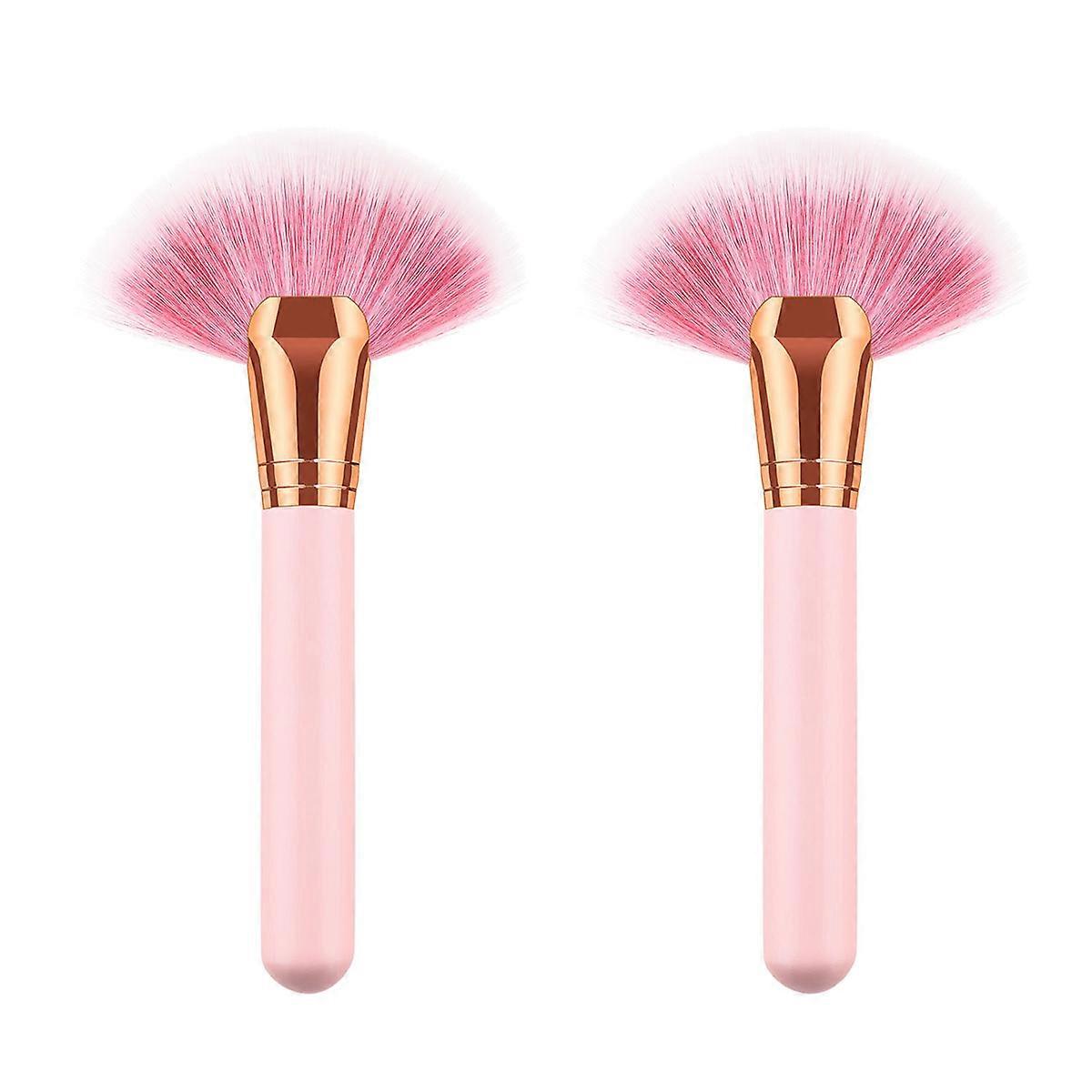 Professional Makeup Fan Shape Brush for Powder Application 4Pcs