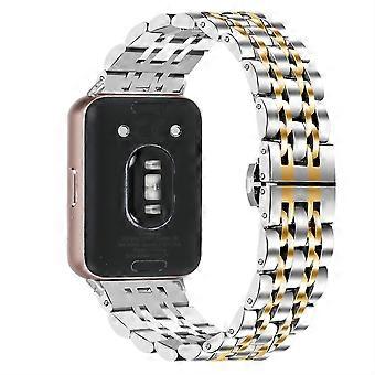 Correa de acero inoxidable de 7 cuentas para Honor Watch X5 con cierre de mariposa.