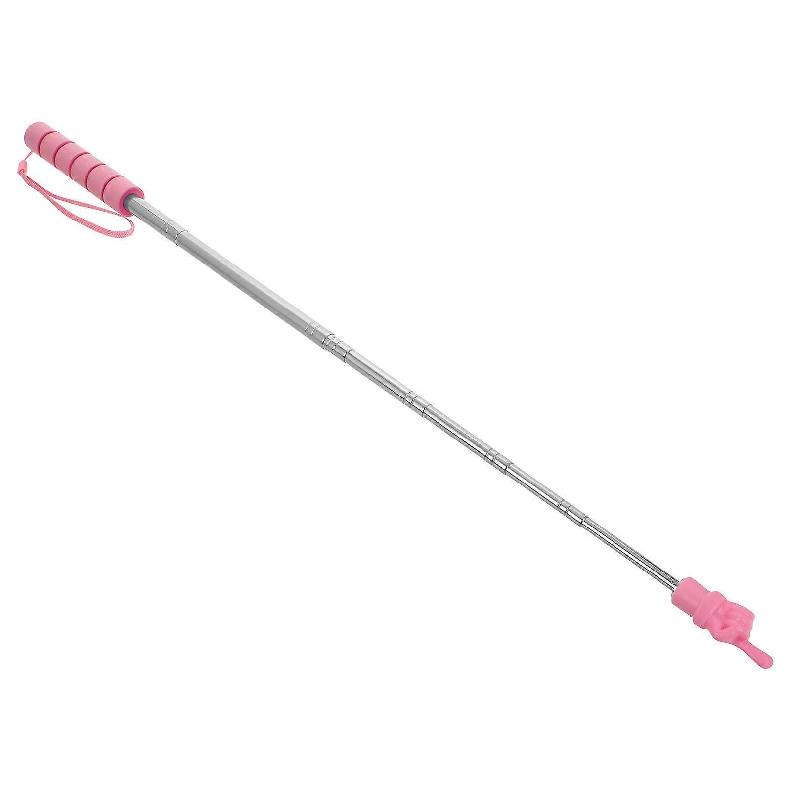 Telescopic Teacher Pointer Finger Pointer for Classroom Kids Pink Plastic Material for 1Pack