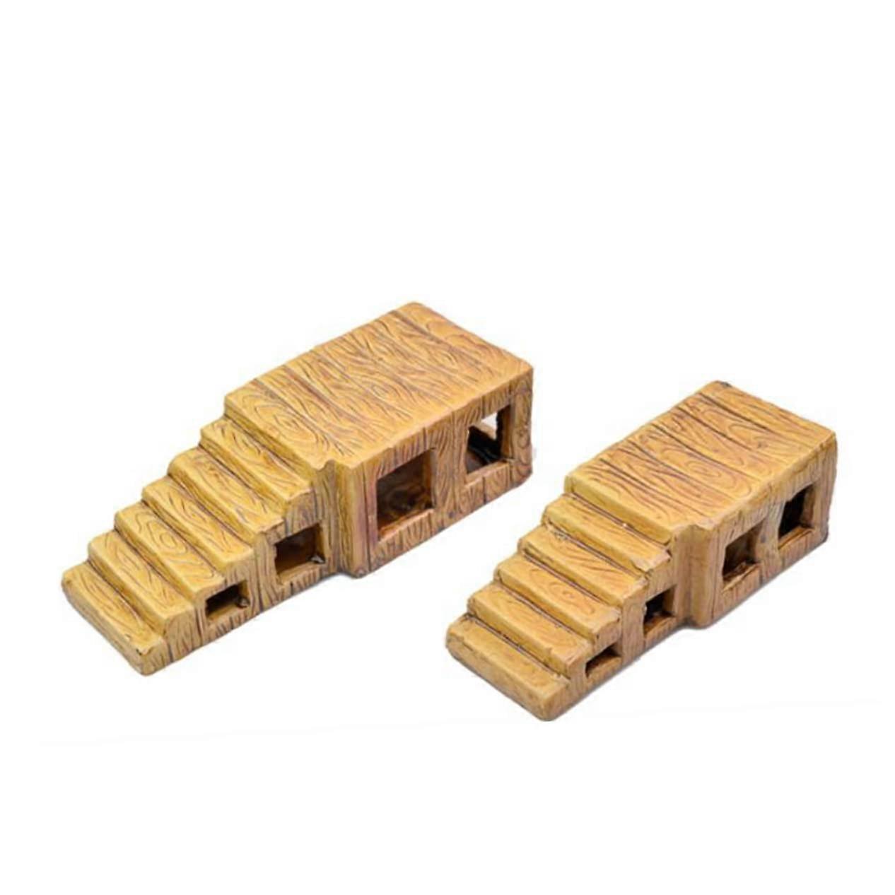 Large Ceramic Turtle Basking Platform with Durable Ladder for Aquarium and Turtle Tank Decor