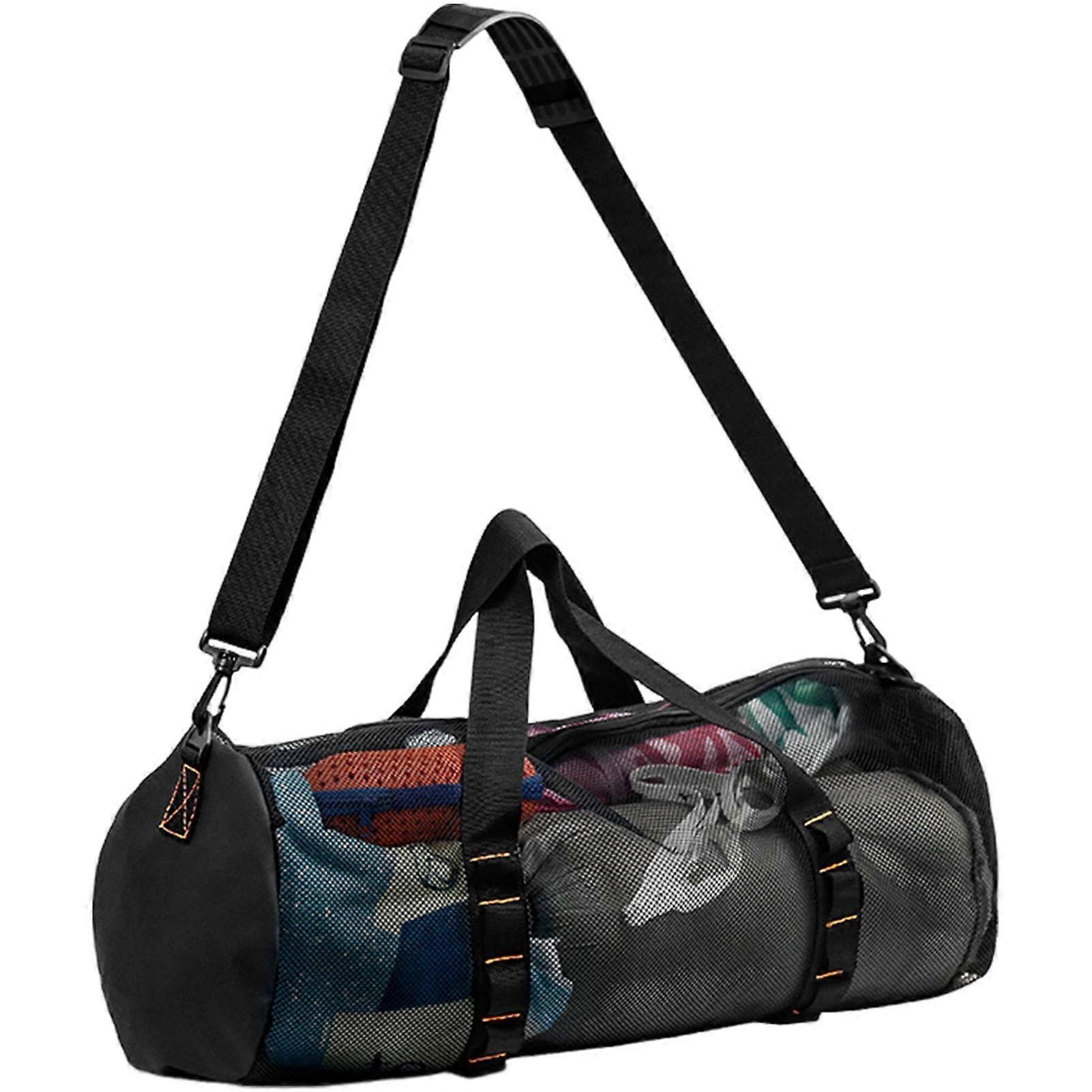 Extra Large Scuba Diving Gear Bag with Durable Zipper, Waterproof Beach Mesh Backpack Black