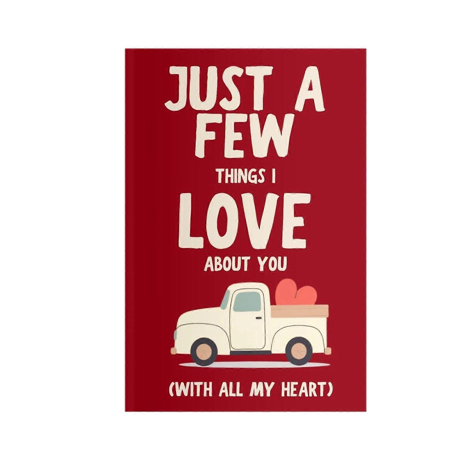 Just A Few Things I Love About You - Fill in the Blank Love Book Gift for Couples, Romantic Memory Journal with Guided Prompts