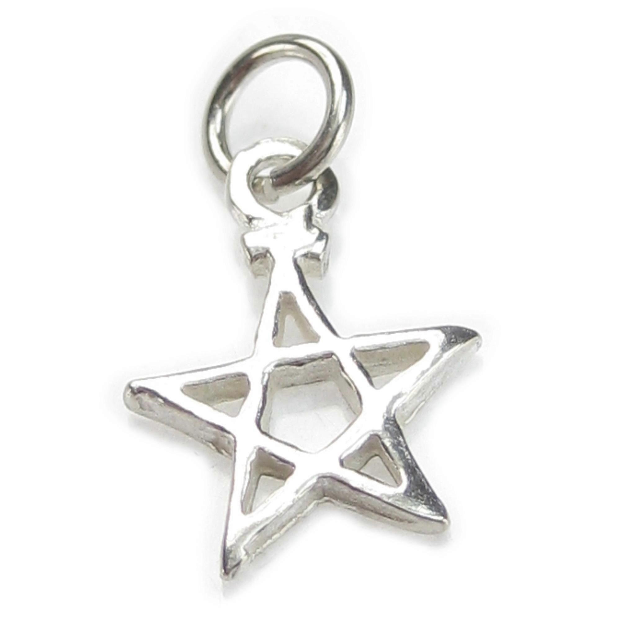 Pentacle SMALL sterling silver charm .925 x 1 Pentacles charms