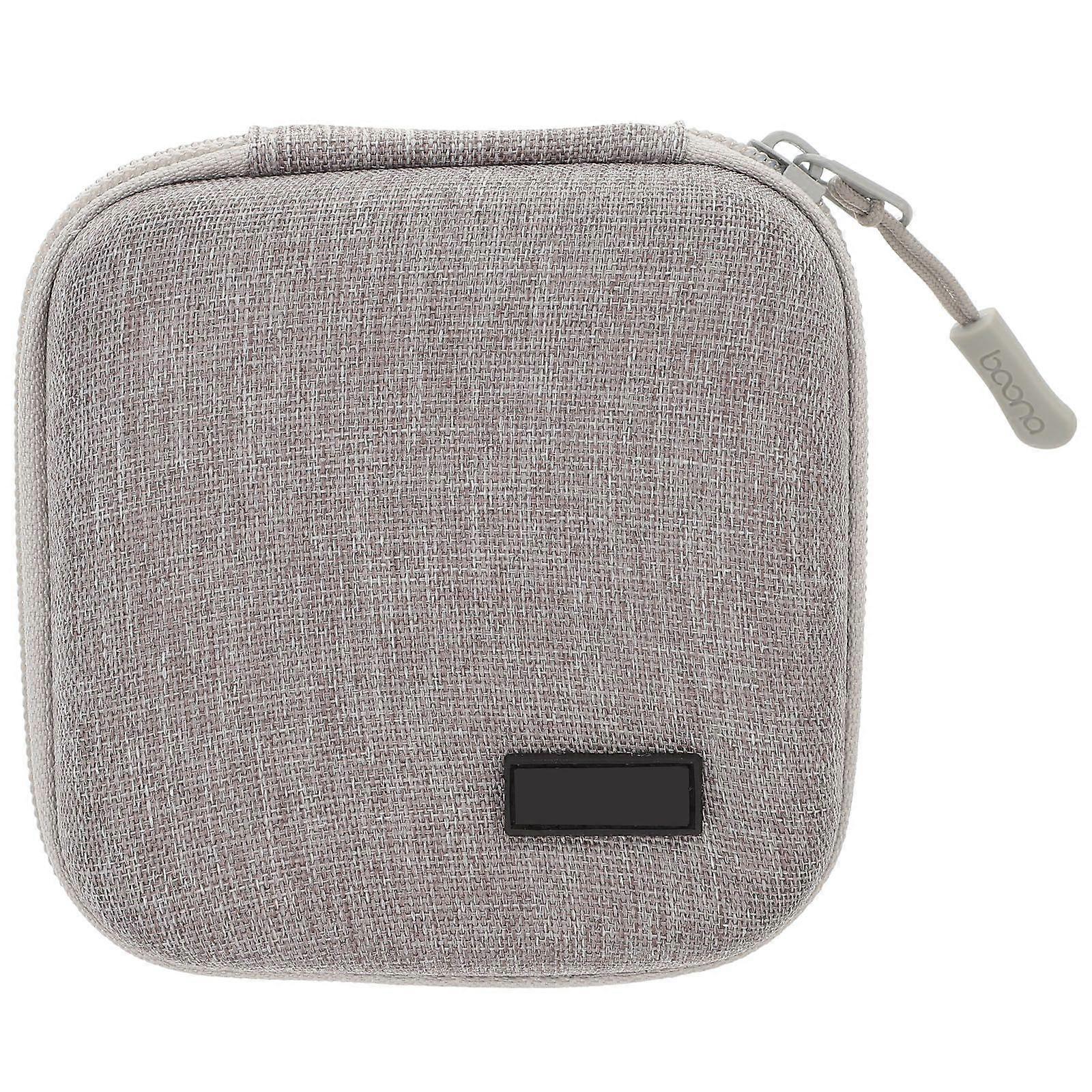 Storage Bag Travel Kit Small Bag Mobile Phone Case Case Digital Gadget Device USB Cable Data Cable Organizer Travel Inserted Bag (Grey)