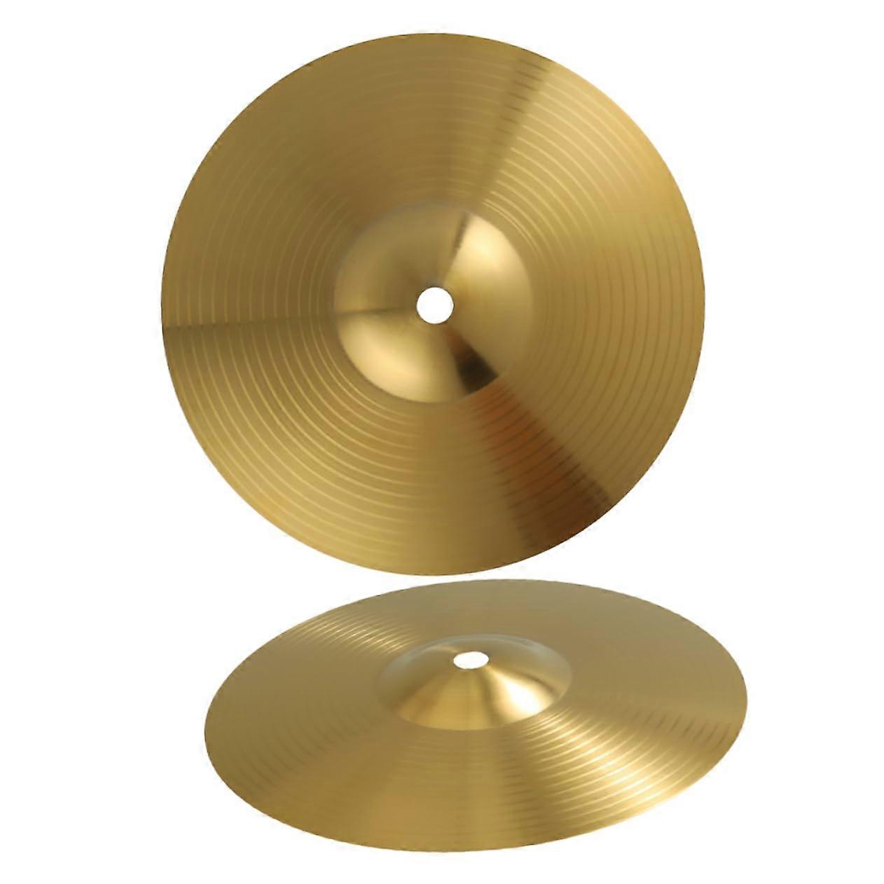 2pcs 24cm Brass Crash Cymbals for Jazz Drum Set, Clear Bright Attack, Durable Brass Construction