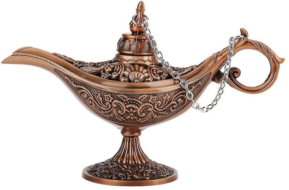 معدن منحوت علاء الدين مصباح ماجيك خمر المنزل وعاء زيت الشاي