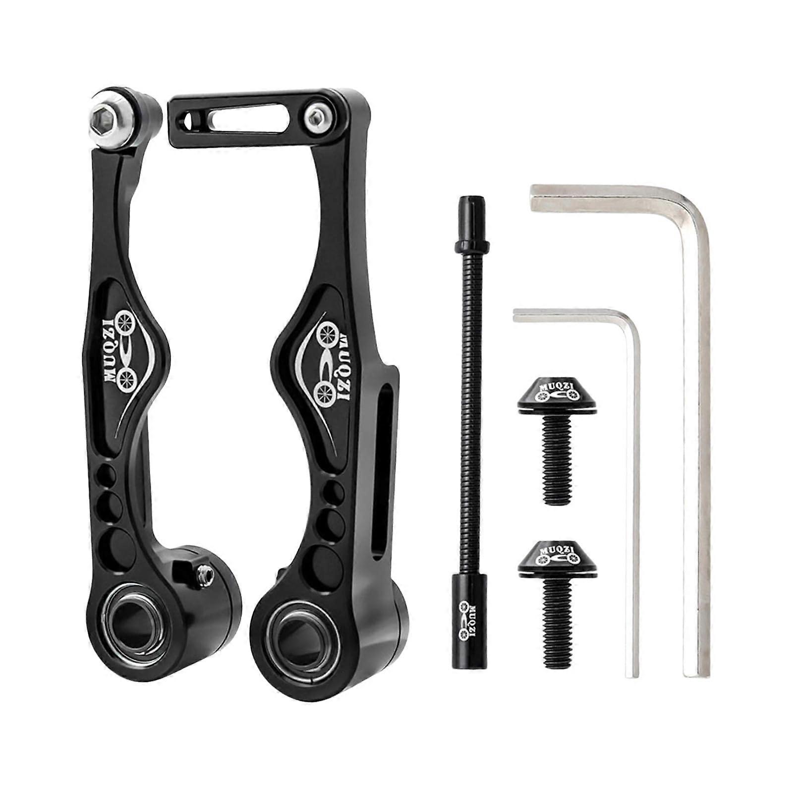 Folding Bike Brake Set with Adjustable V Brake Caliper and Lightweight Rustproof Alloy Levers