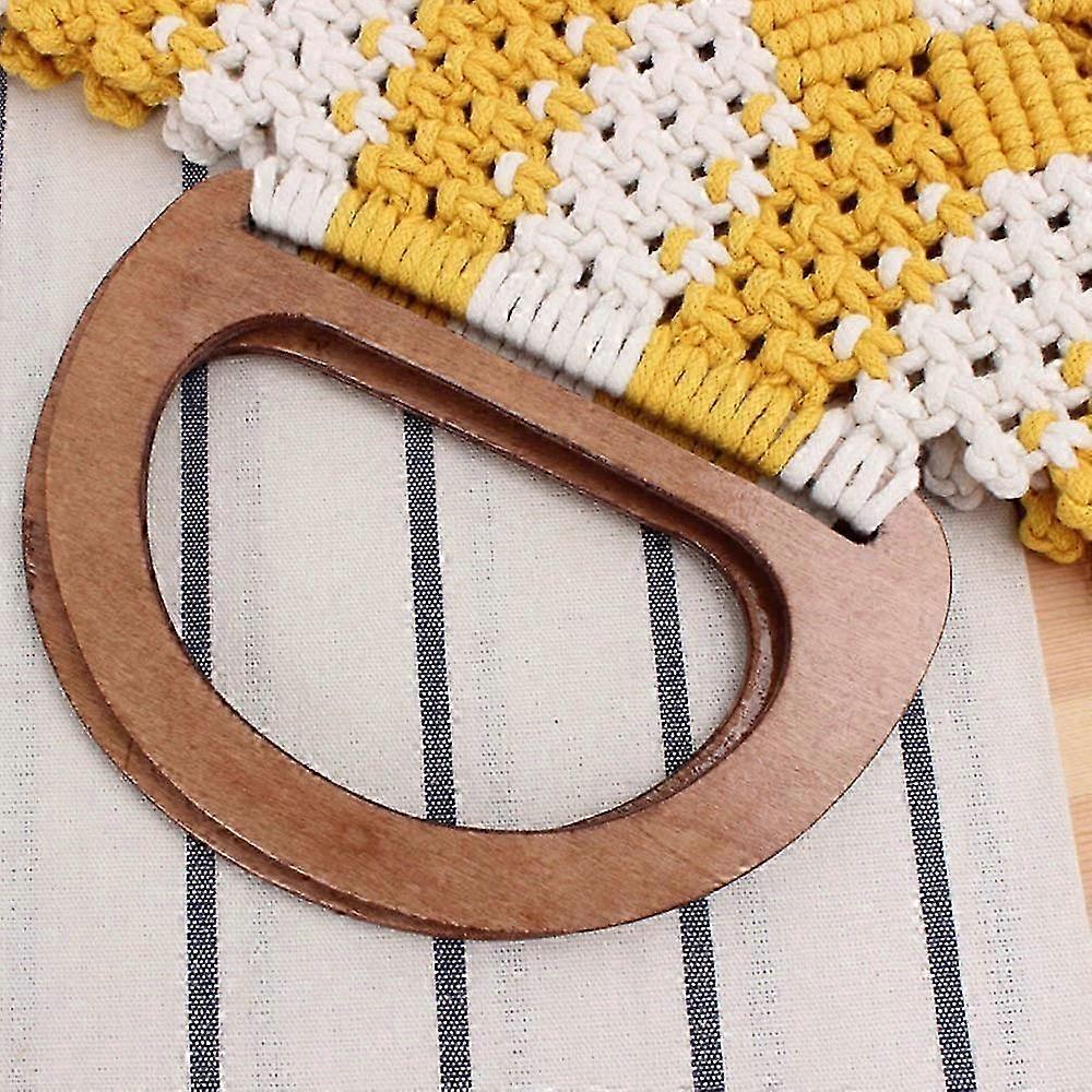 Solid Color Hollow Out Woven Handbag