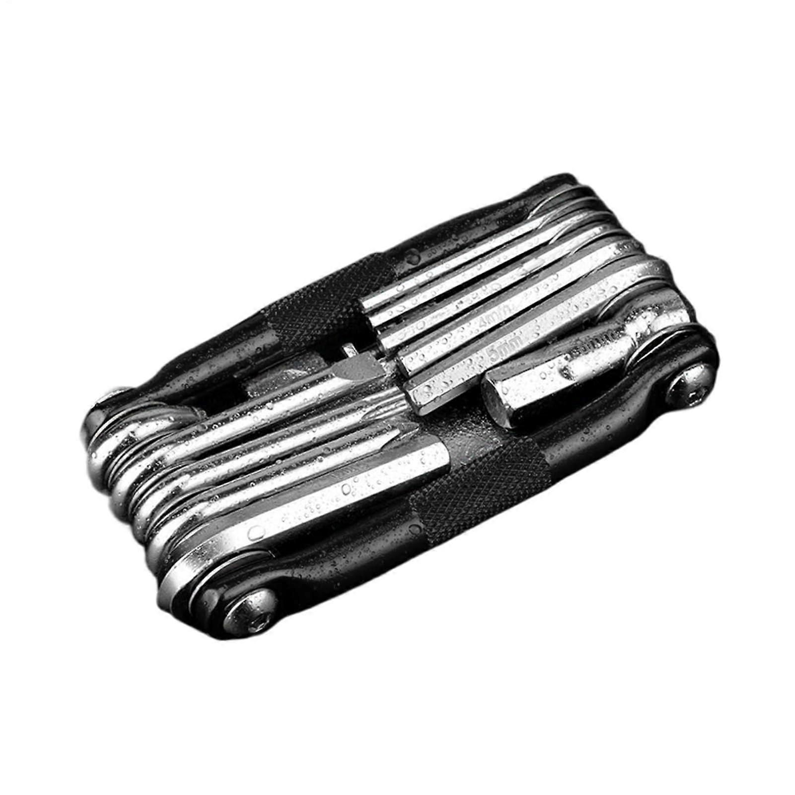 Bike  Tool Kit with Foldable Multifunction Design,  Strength Steel, RustResistant Finish