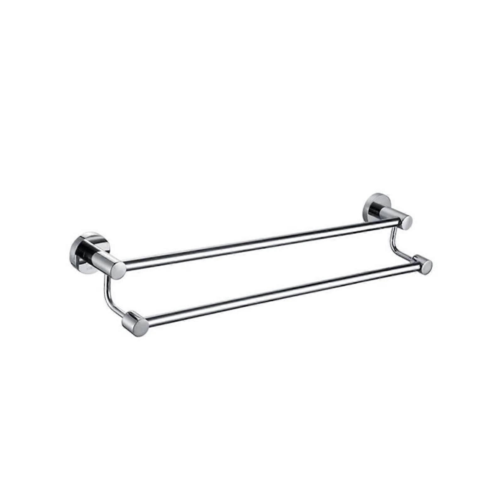 Stainless Steel Towel Ring Bathroom Holder SpaceSaving Wall Mounted Double Bar Durable