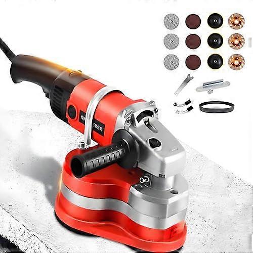4200W ThreeHead Concrete Floor Grinder and Wall Sander with Wide Coverage, Dust Port, 6Speed Control