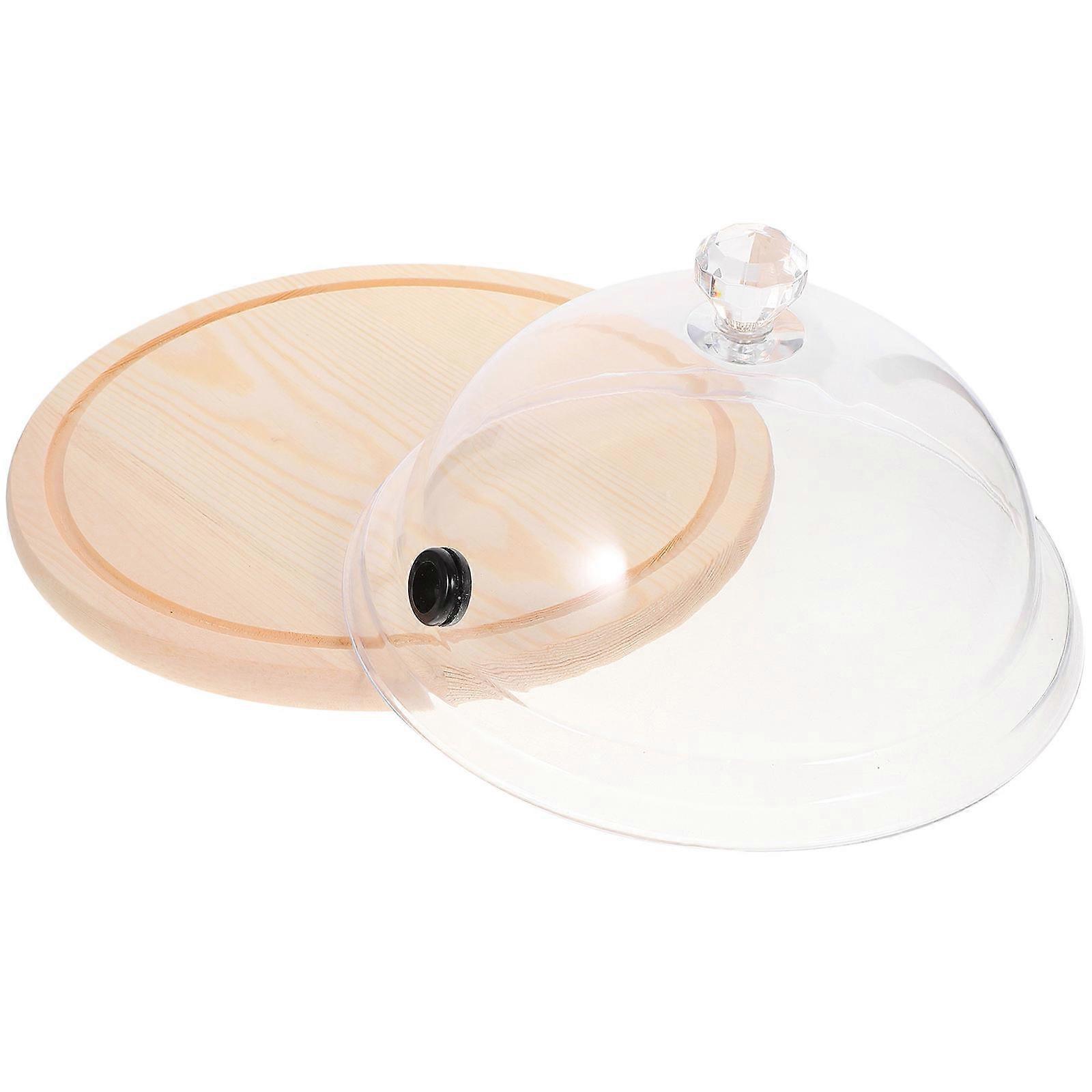 Dessert Plastic Dome Clear Cake Dome for Display Pc Wood