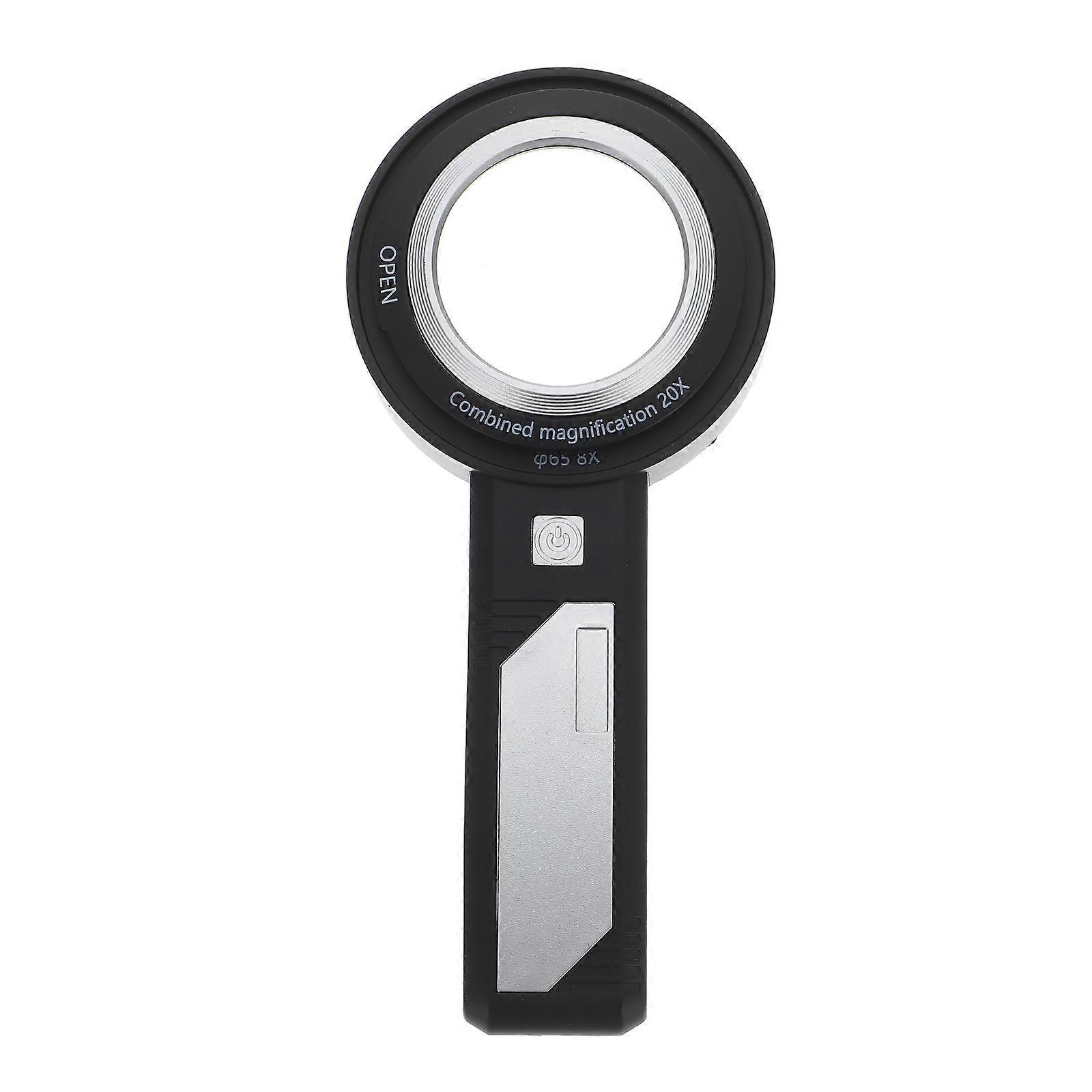 LED Handheld Magnifying Glass For Reading Nature Exploration Multi-Function Design 1Set
