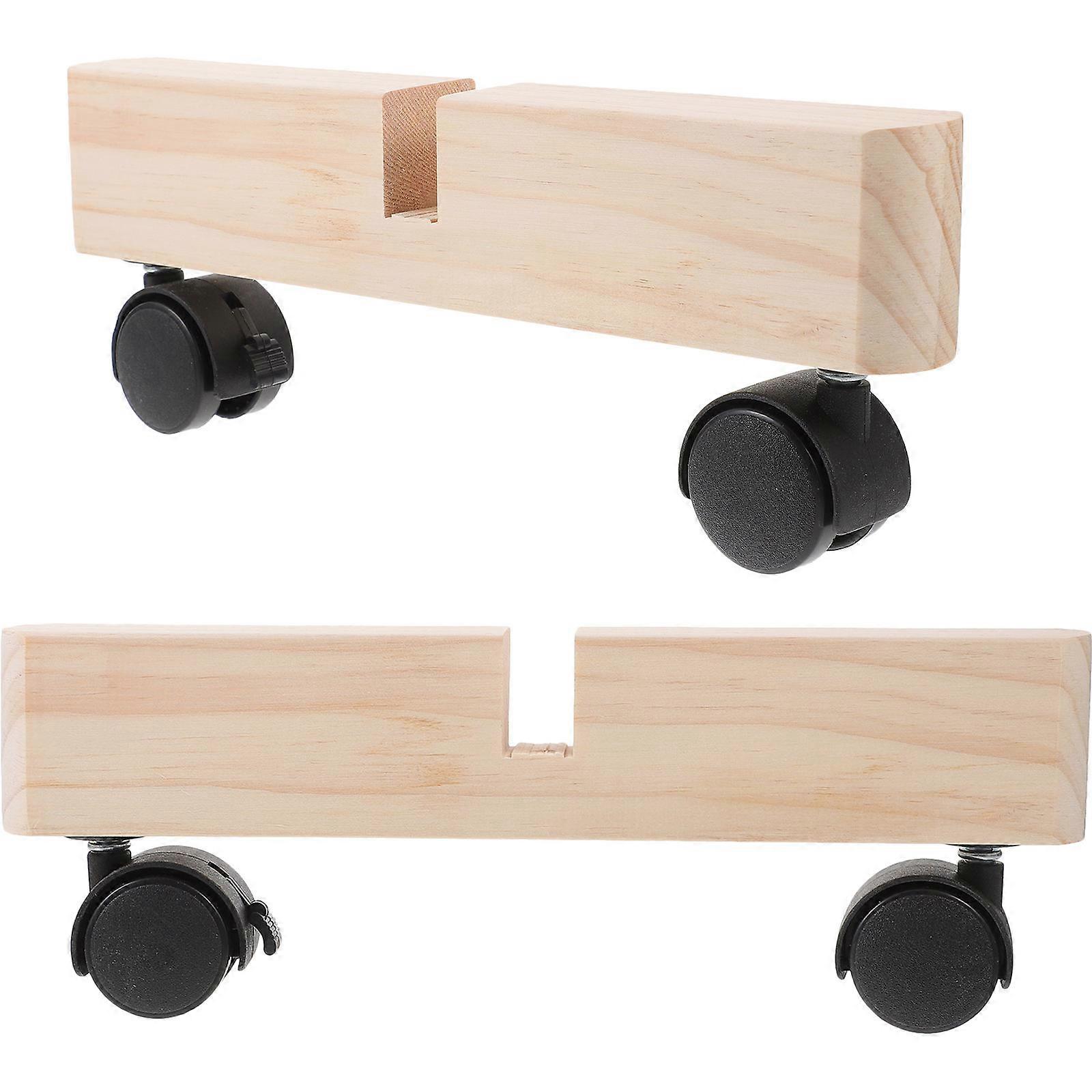 Room Divider Stand Wooden Base for Secure Placement 2Pcs