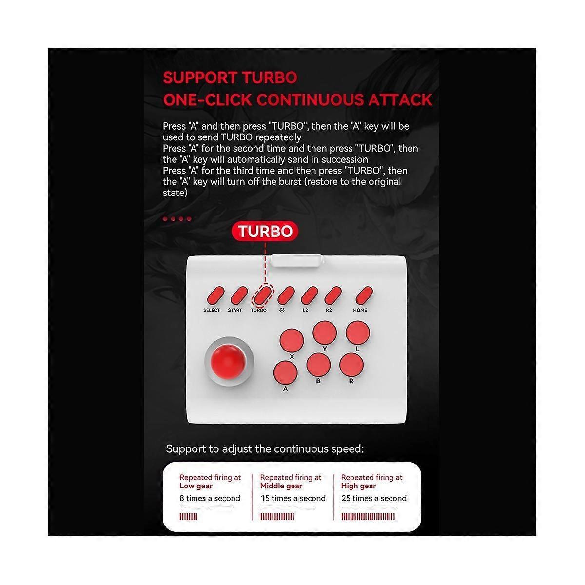 Wireless Arcade Game Console Bluetooth Joystick Controller for PS3 Box PC Mobile Phone E