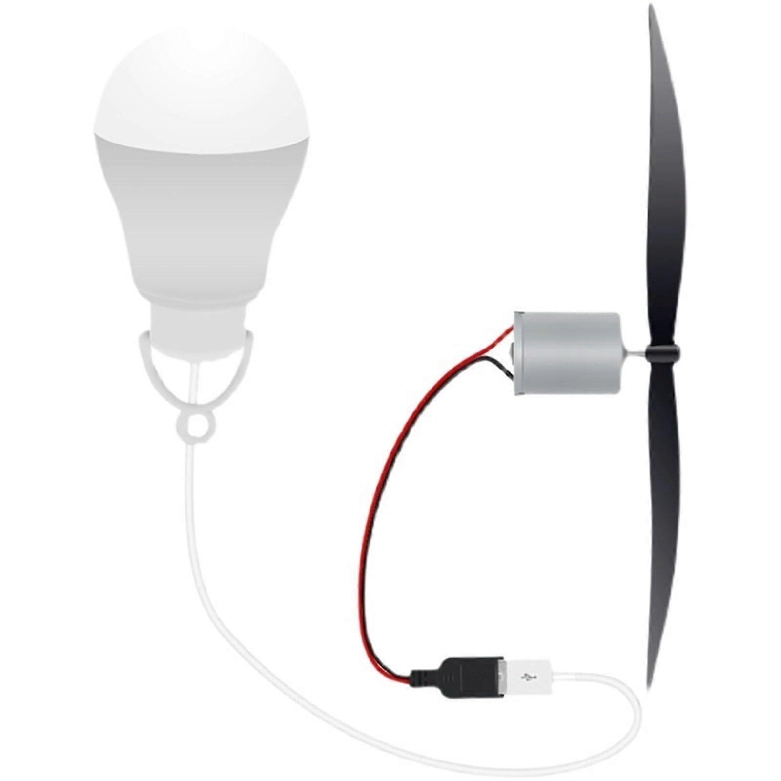 Wind Turbine Model with LED Light Mini Wind Generator Science Kit for Classroom and Students