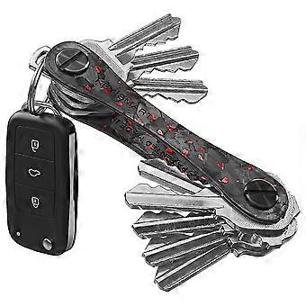 Keysmart Original Compact Key Holder Forged Fibre Carbon Red