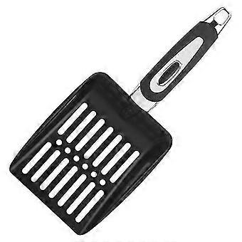 Cat Litter Scoop - Metal Cat Litter Scoop - Stainless Steel Scoop for Cats - Sturdy Metal Mesh - Plastic Handle - Easy to Clean, Suitable for Cat Litt