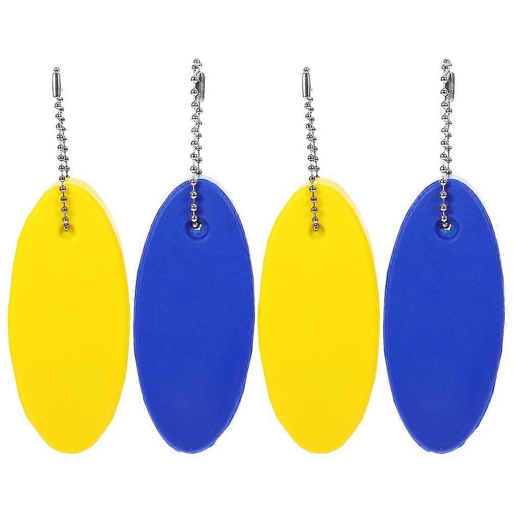 Waterproof Floating Keychain 4Pcs Oval Key Rings for Boating Activities