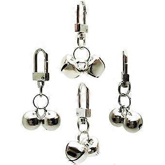 Conjunto de 4 sinos pequenos para coleira de animais de estimação, enfeites para animais de estimação, pingentes de sino para treinamento de animais de estimação, colares para cães e gatos.