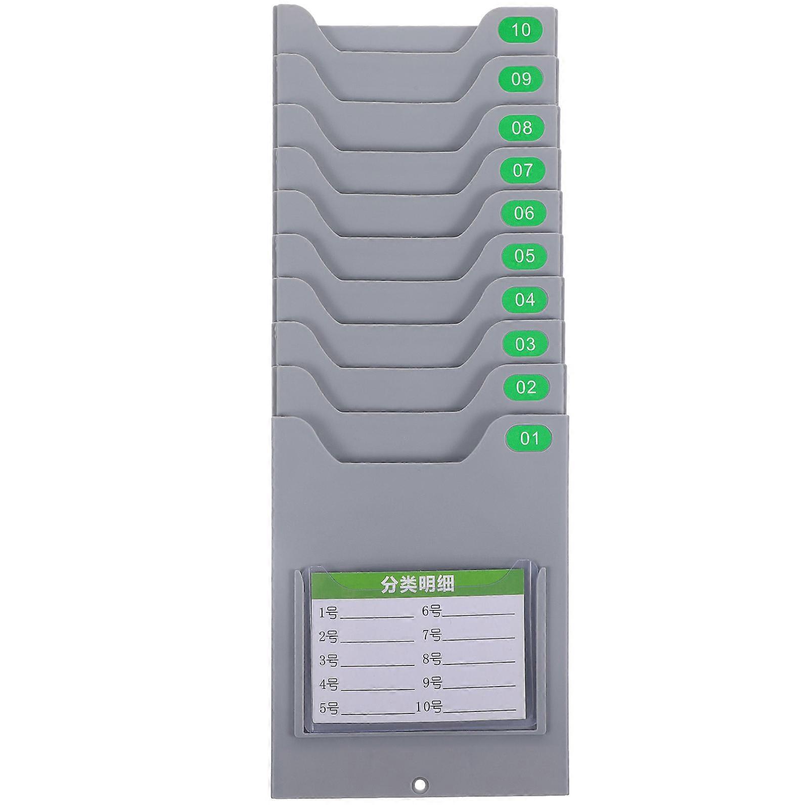 Wall Mounted Time Cards Rack for Attendance Holding PP