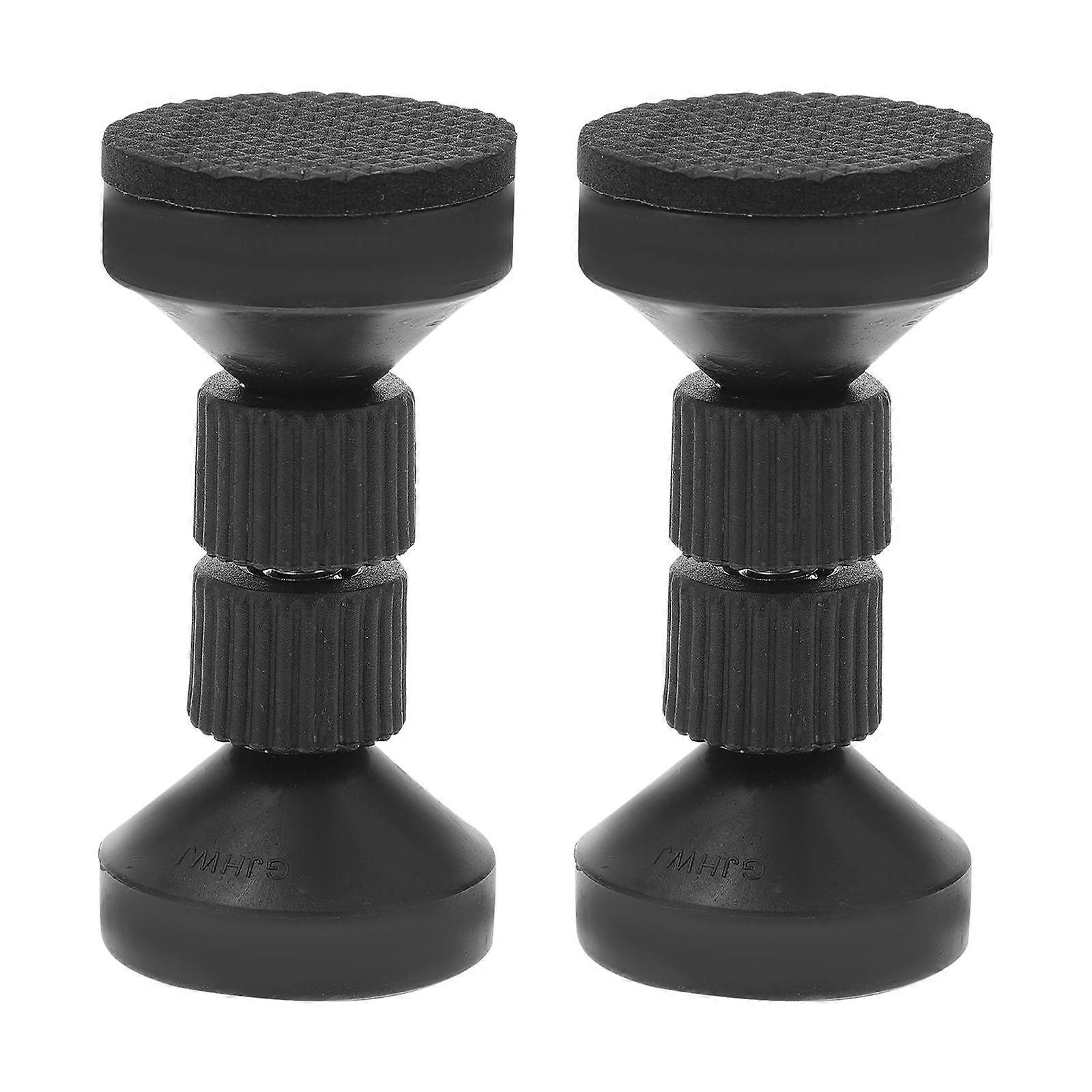 Black Adjustable Headboard Stoppers for Wall Bed Frame Stabilizers 2Pcs