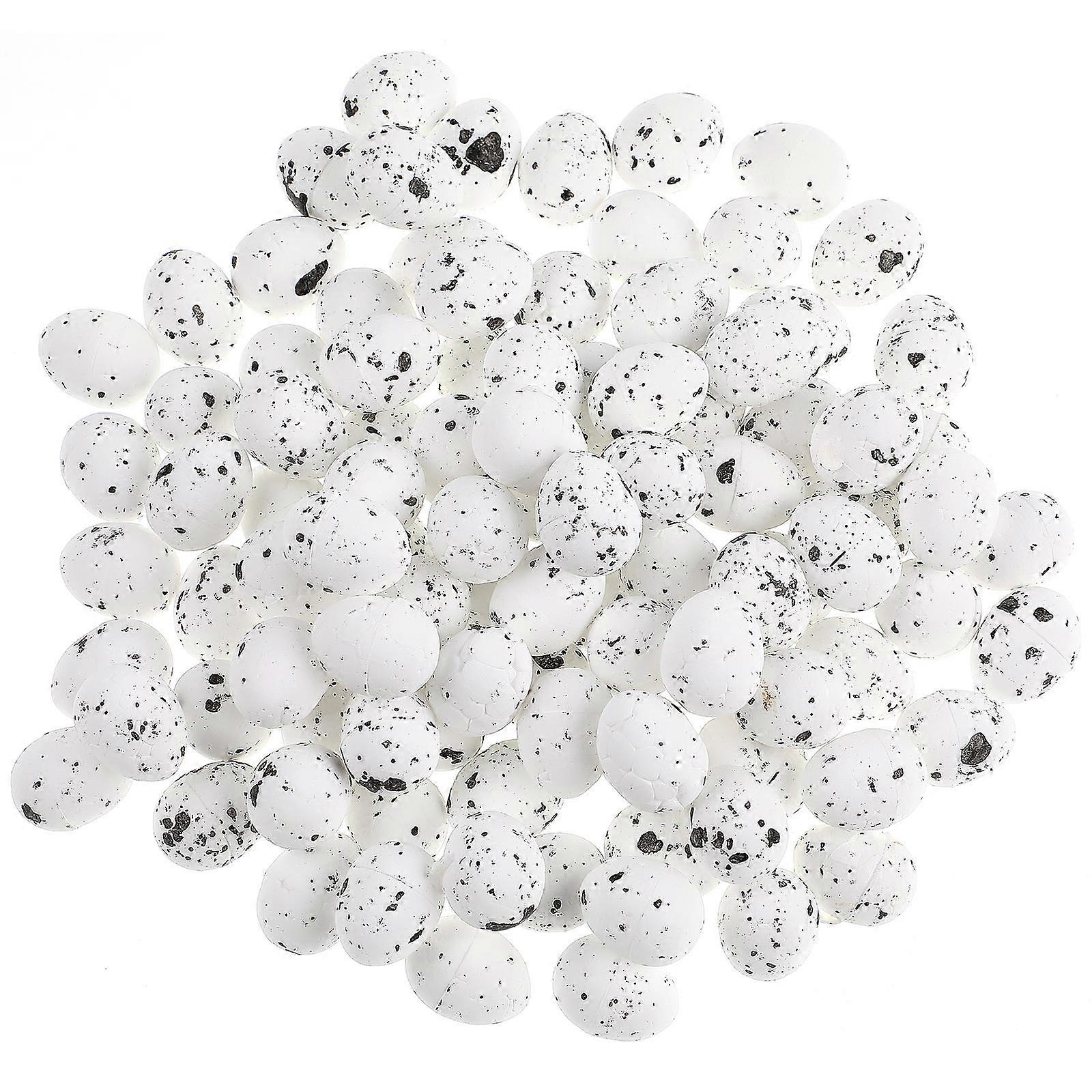 100 Pcs Easter Bird Eggs Artificial Bird Eggs Models Props Miniature Landscape Decorations