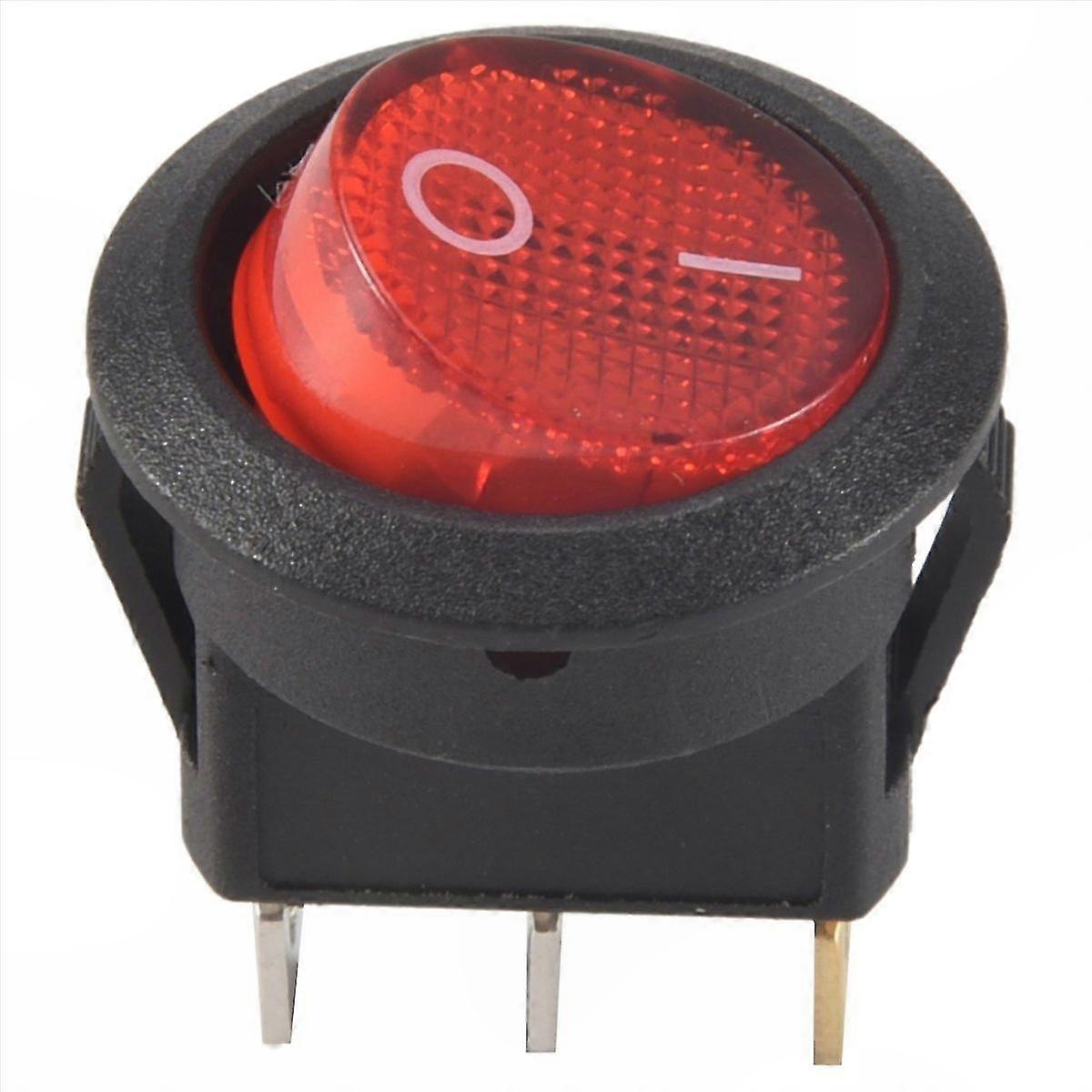 Red 3-Pin 20mm Bipolar ON OFF Toggle Switch