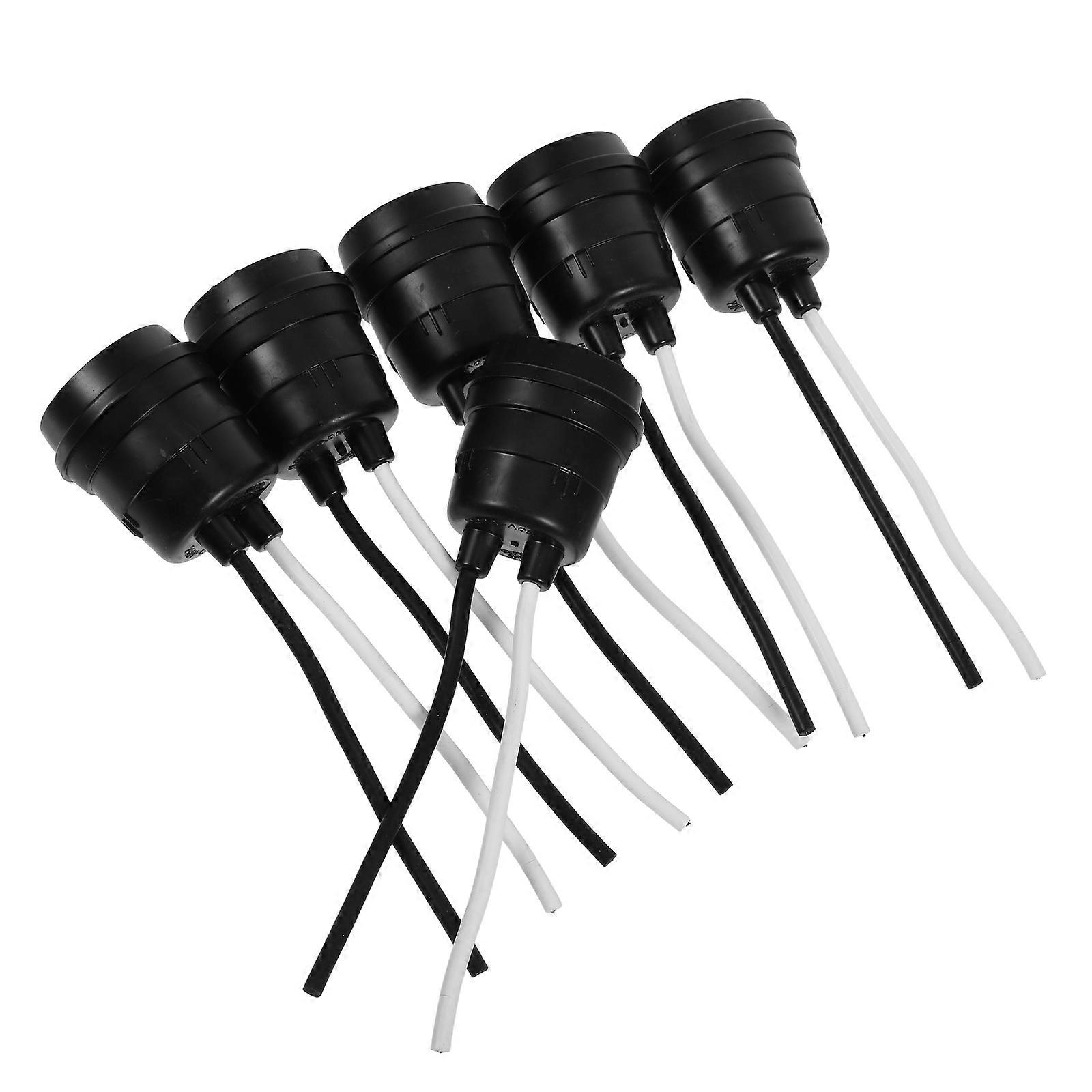 6pcs Waterproof Lamp Holder Socket E27 Socket Lamp Base E27 Light Holder Socket for DIY Table Lamp Base Accessories