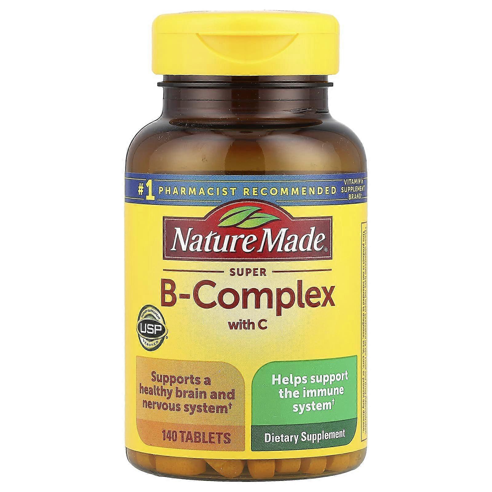 Nature Made, Super B-Complex with Vitamin C, 140 Tablets, 2-Pack