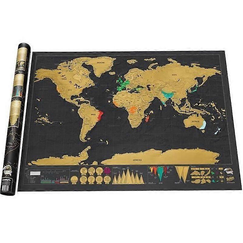 Scratch map deluxe edition scratch card